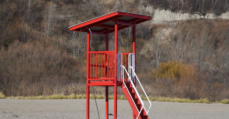 Off-Season - Empty Lifeguard Booth on the Beach