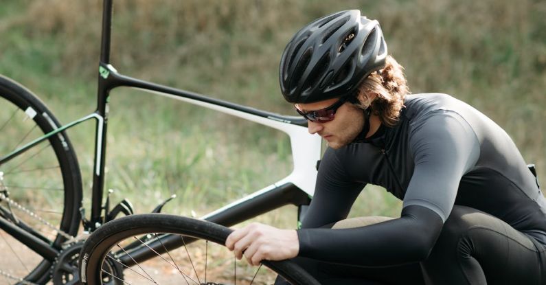 Cycling Shoes - Woman in Black Long Sleeve Shirt and Black Leggings Riding on Black Bicycle