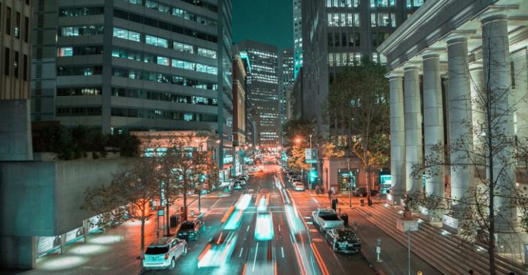 Bike Lights - Cars on Road in City during Night Time